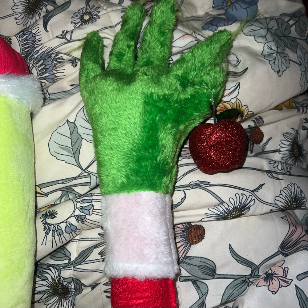 Green and Red Plush Grinch Christmas Tree decor - Picture 3 of 3